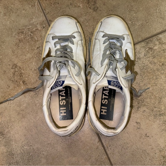 Golden Goose HI-STAR White Gold Star Sneaker Size 37 - Picture 12 of 12